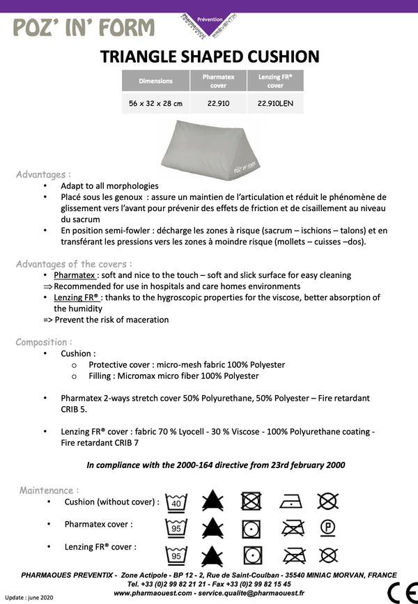 POZ IN FORM TRIANGLE SHAPED CUSHION Avant Innovations