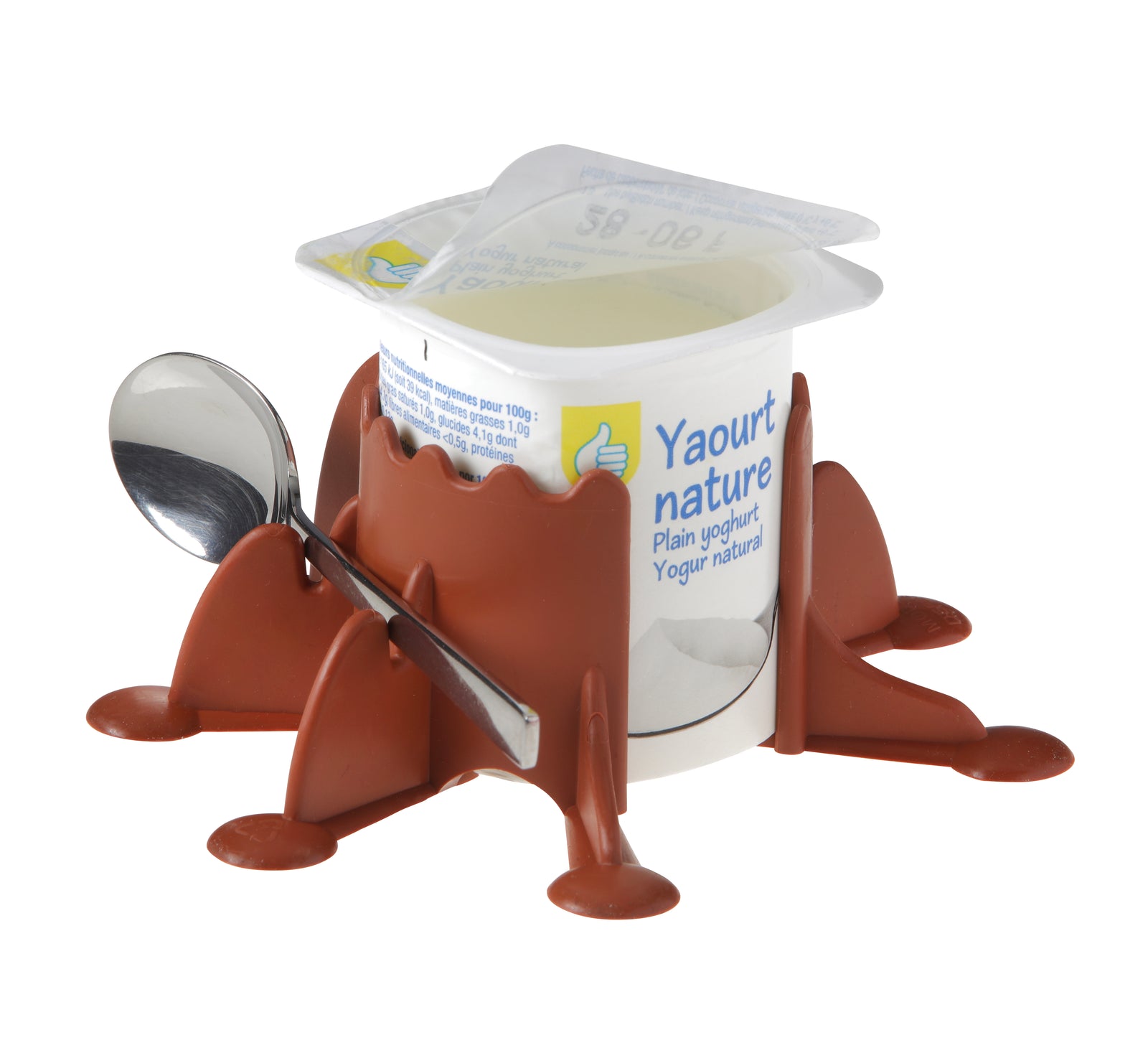 Non-slip Cup and Spoon Support - 'frog' design