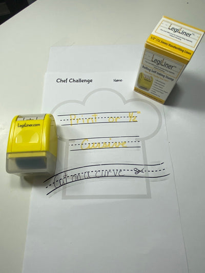 LegiLiner Self-Inking Teacher Stamp - 13mm Dashed Handwriting Line Roller