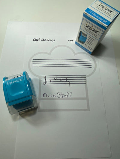 LegiLiner Self-Inking Teacher Stamp - Music Staff Roller