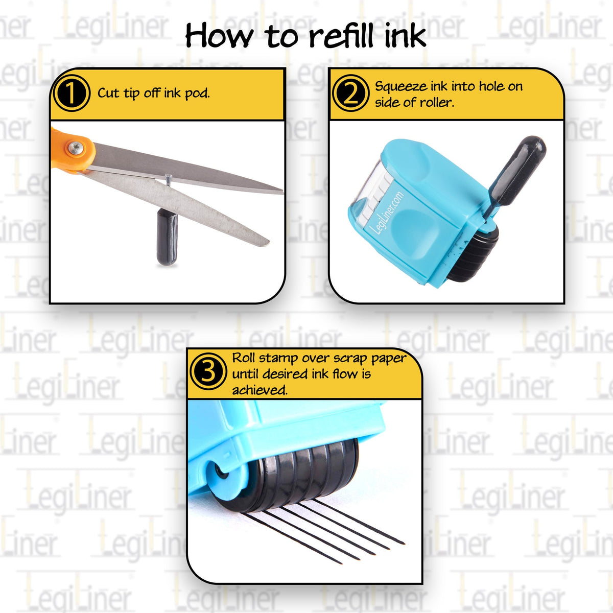 LegiLiner Self-Inking Teacher Stamp - Music Staff Roller