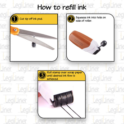 LegiLiner Self-Inking Teacher Stamp - 6mm Double Solid Handwriting Line Roller