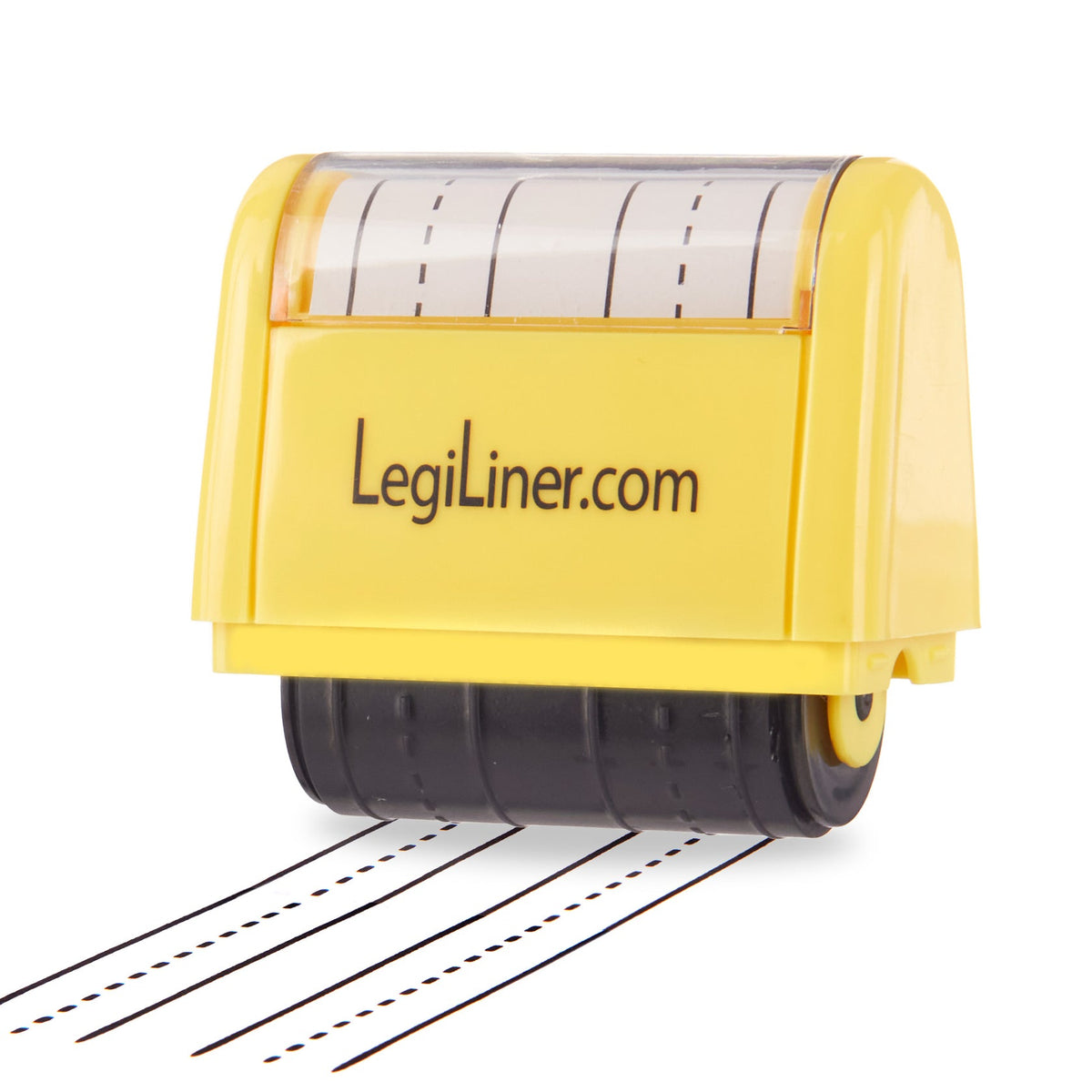 LegiLiner Self-Inking Teacher Stamp - Double Stack 13mm Dashed Handwriting Line Roller