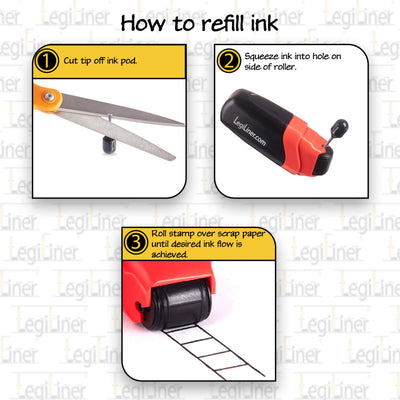 LegiLiner Self-Inking Teacher Stamp - Small Squares Roller