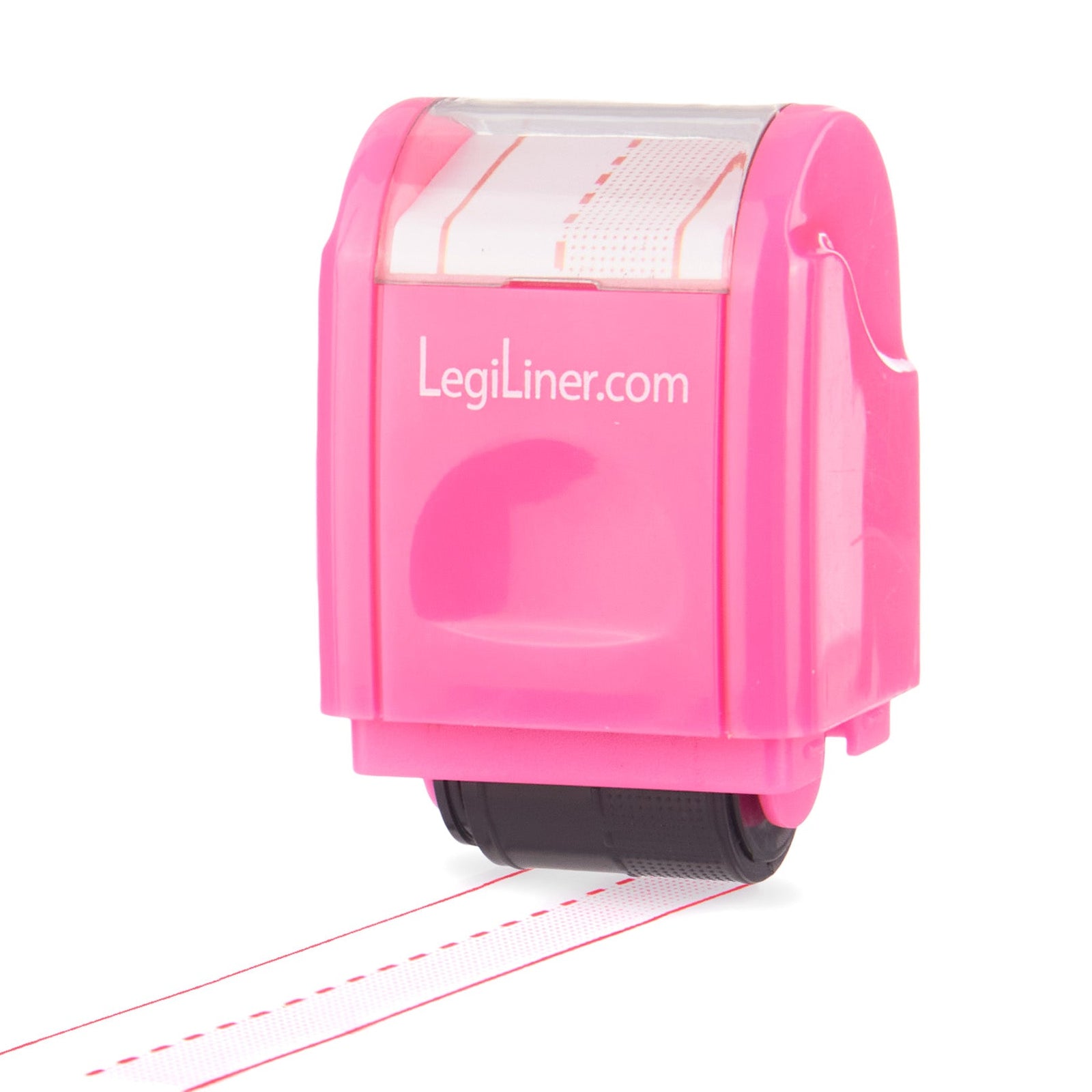 LegiLiner Self-Inking Teacher Stamp - 19mm Pink Shaded Handwriting Line Roller