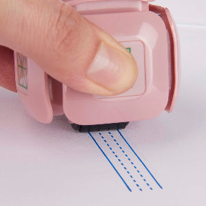 LegiLiner “LegiCube” Self-Inking Teacher Stamp - Math & Handwriting Line Multi-Roller