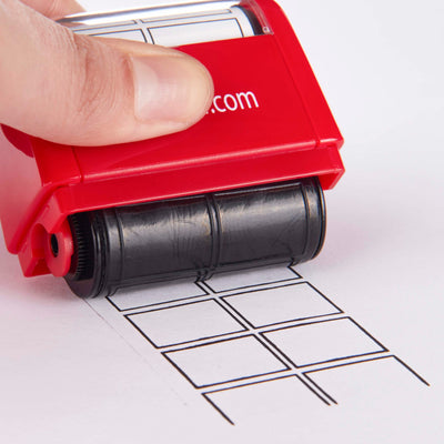 LegiLiner “LegiBoxes” Self-Inking Teacher Stamp - Math & Handwriting Box Roller
