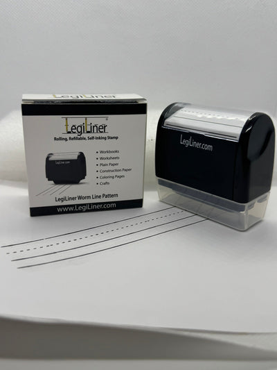 LegiLiner Self-Inking Teacher Stamp - 16mm Worm Line Handwriting Line Roller