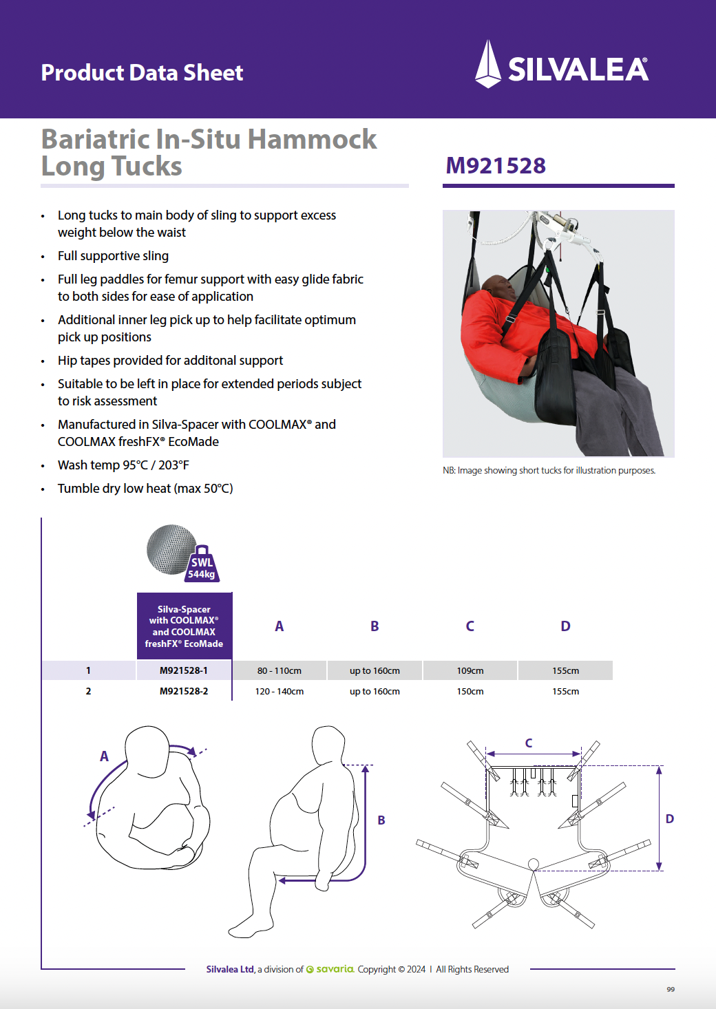 Bariatric In-Situ Hammock Long Tucks