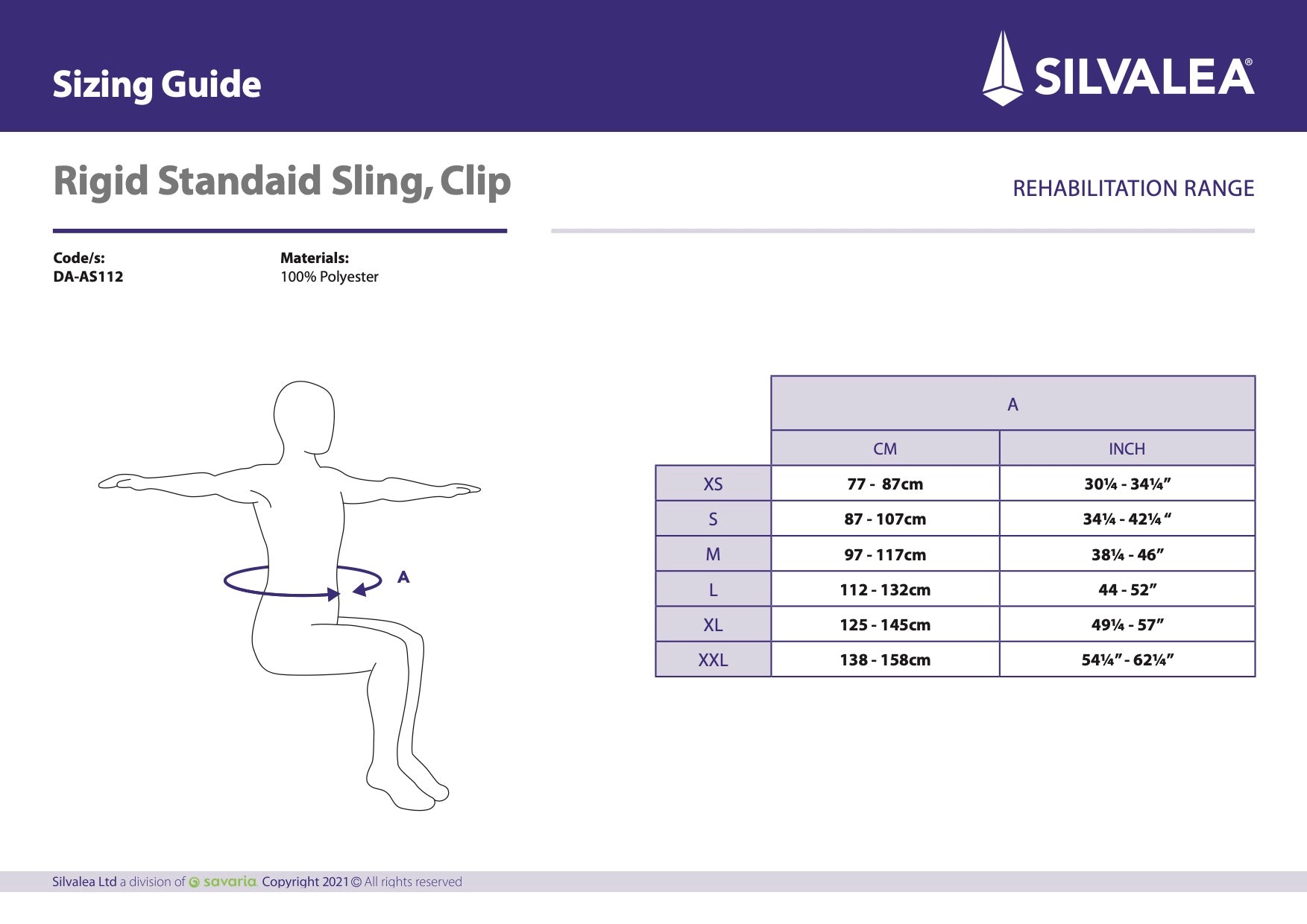Rigid Standaid Sling D-Anserclip