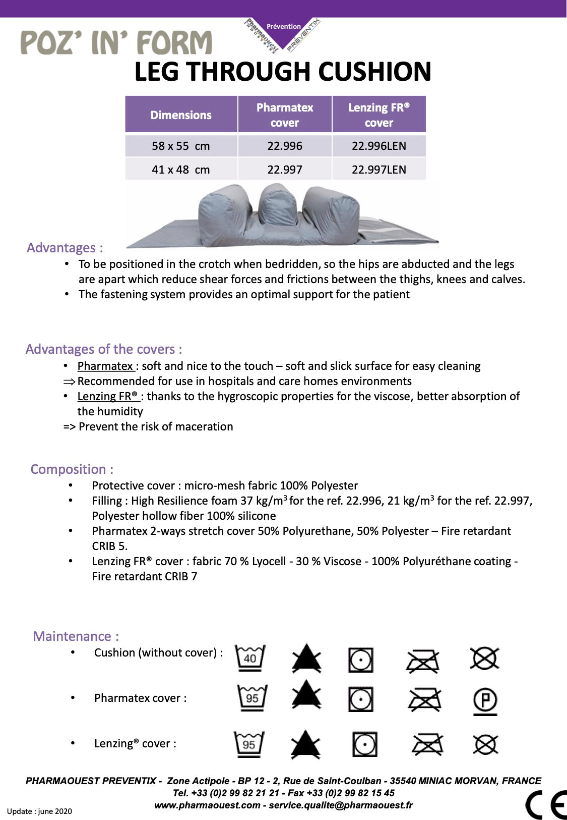 POZ' IN' FORM - LEG-THROUGH CUSHION