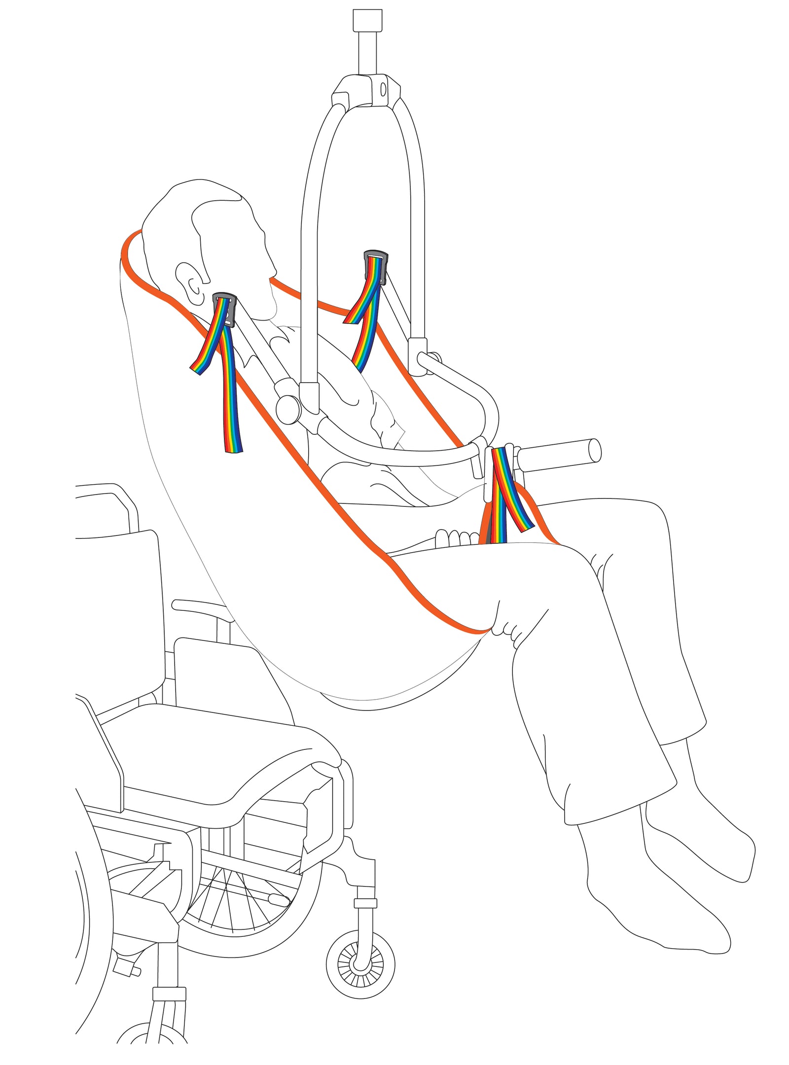 Disposable High Easy Sling - Clips