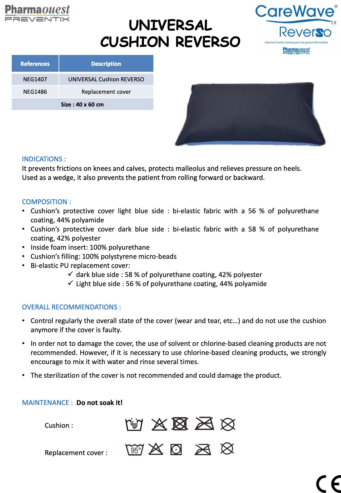 CAREWAVE REVERSO - UNIVERSAL CUSHION