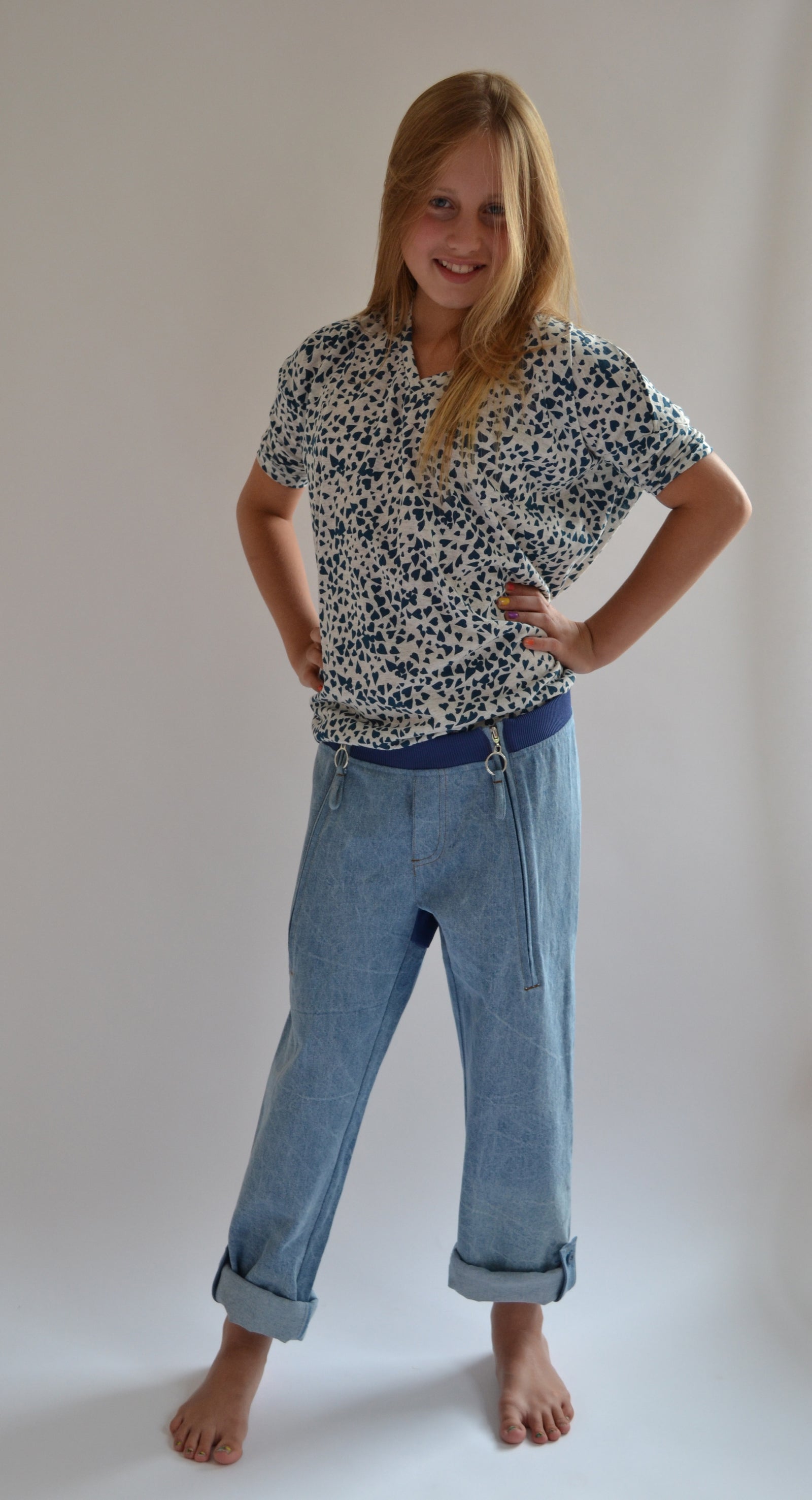 Chambray Denim Trousers - Unisex